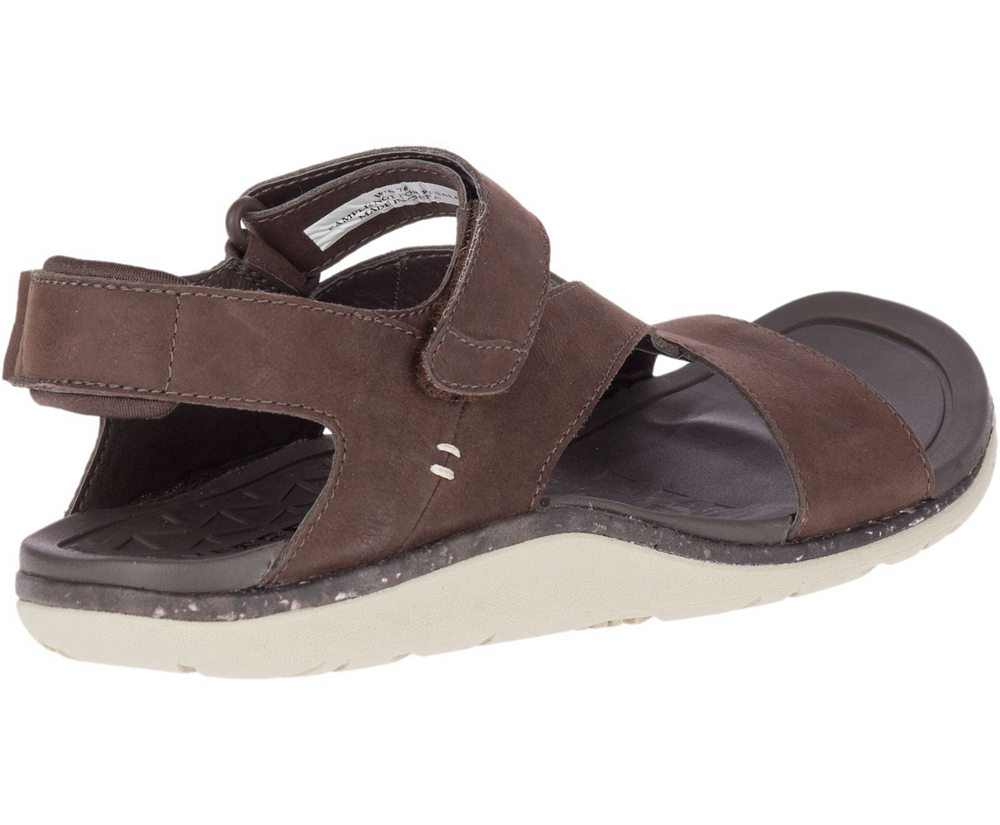 Merrell Sandals Brown - Trailway Backstrap Leather - Womens 92RCOKVHQ